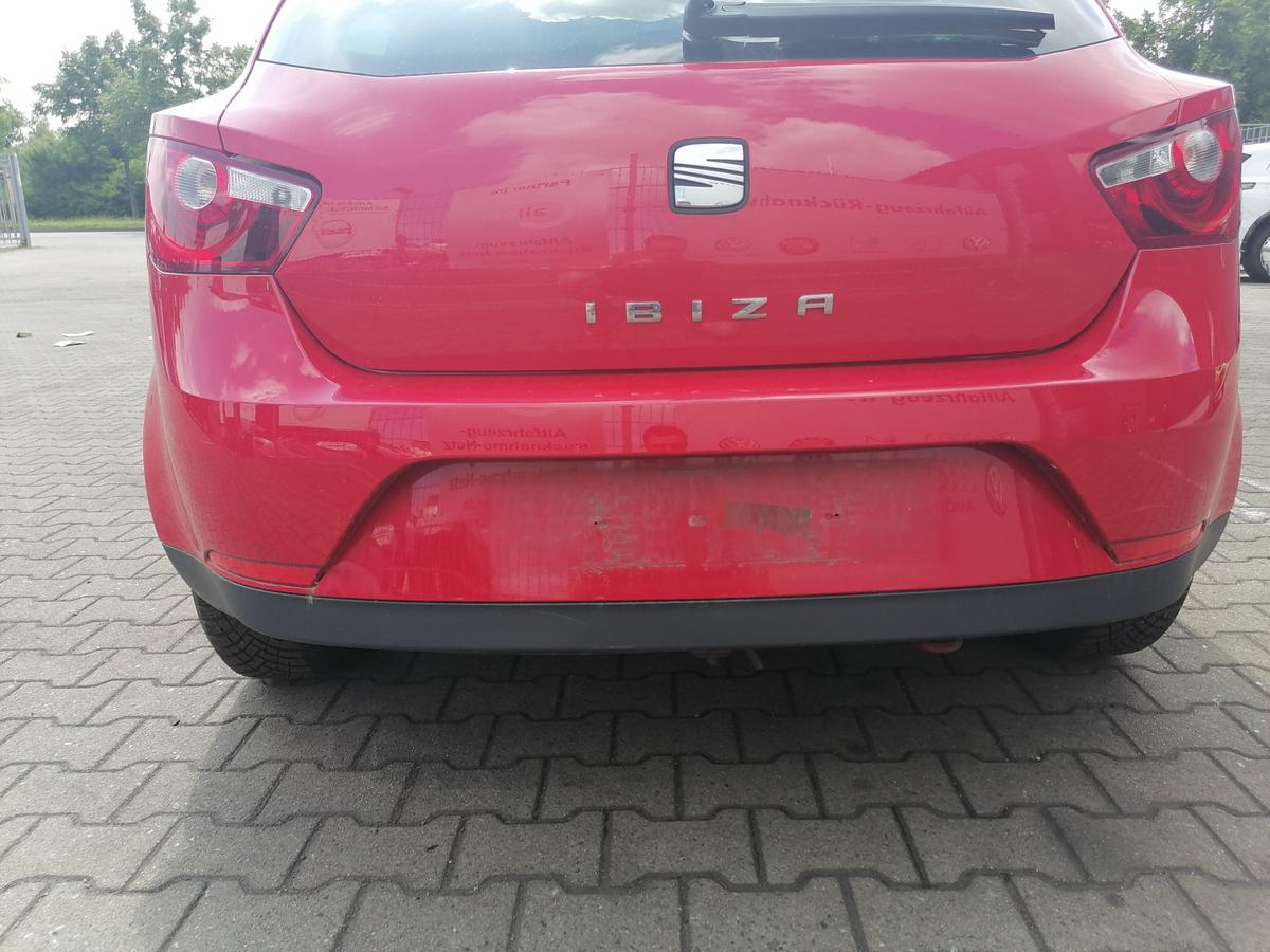 Seat Ibiza 6J original Sto&szlig;stange Stossf&auml;nger hinten 3-T&uuml;rer LS3H Emocion Rot Bj.2009